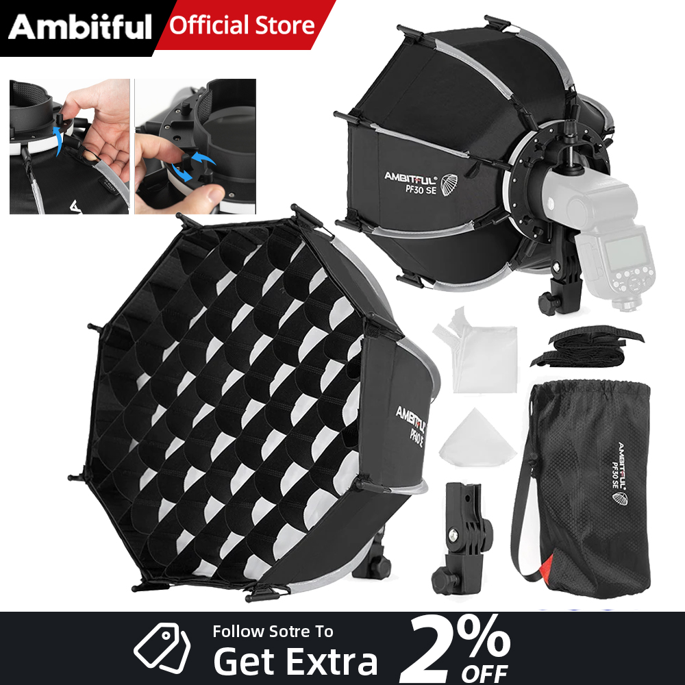 Photography Lighting Softbox - AMBITFUL PF30/PF40 30cm /40cm mini Speedlite
