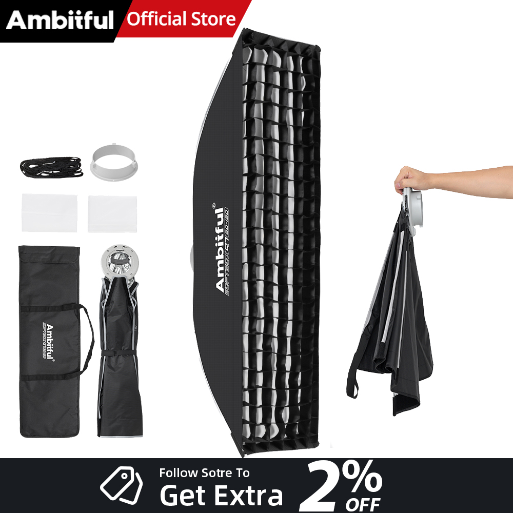 Photography Lighting Softbox - AMBITFUL Q7-II 30*120cm Bowens Mount Strip