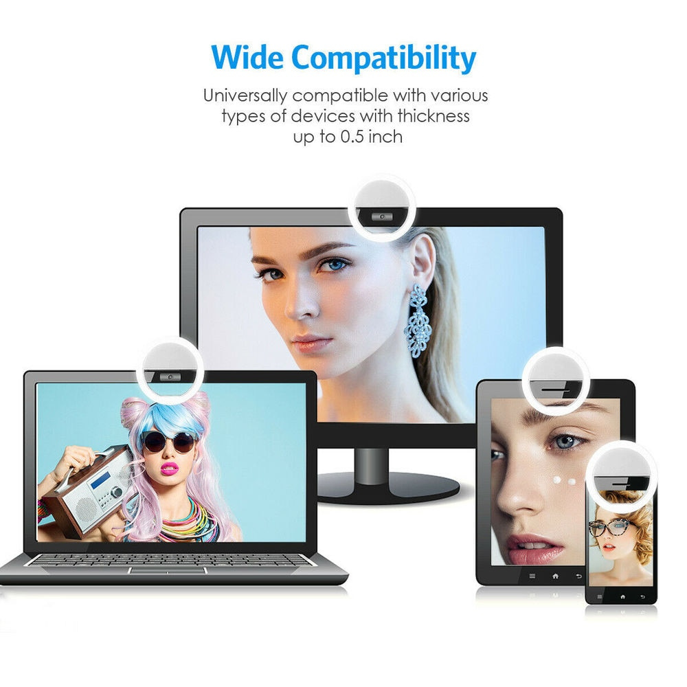 USB Charging LED Selfie Ring L - Photography Lighting Portable recension och pris