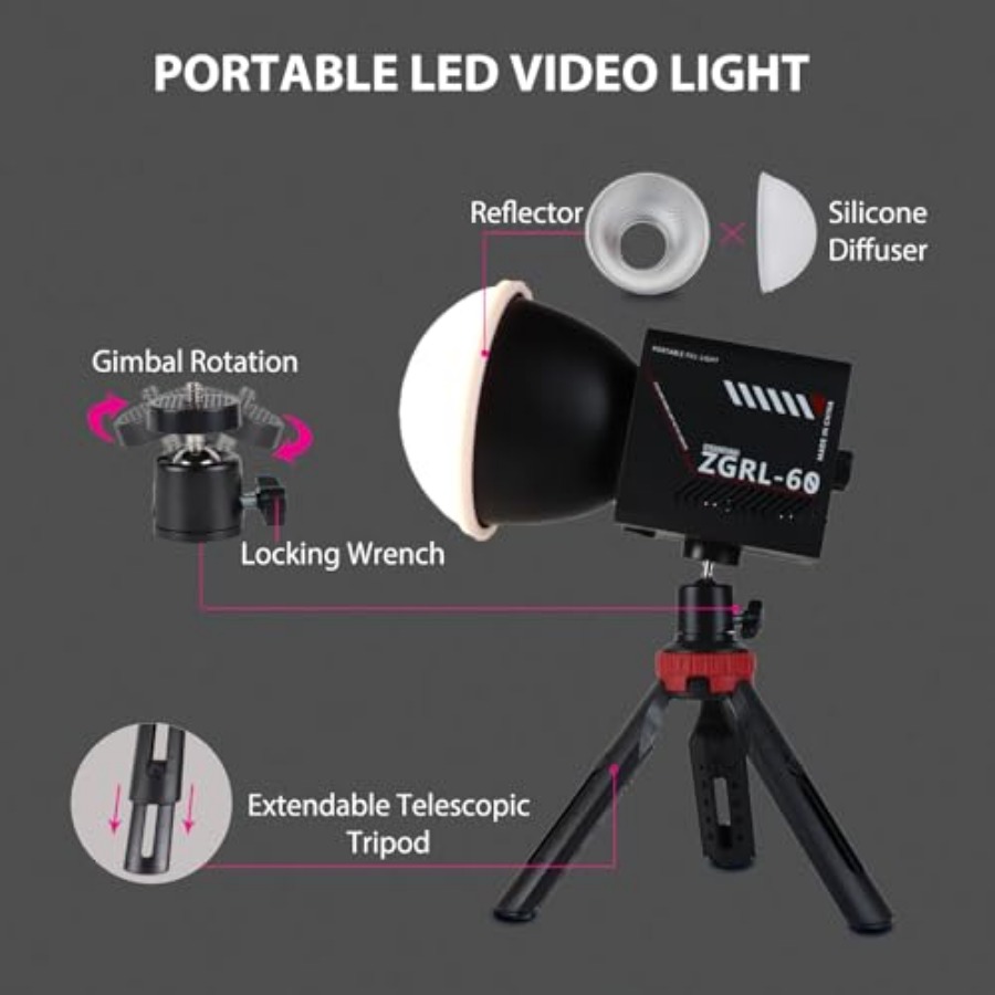 60W COB LED Video Light Handhe - Photography Lighting Portable recension och pris
