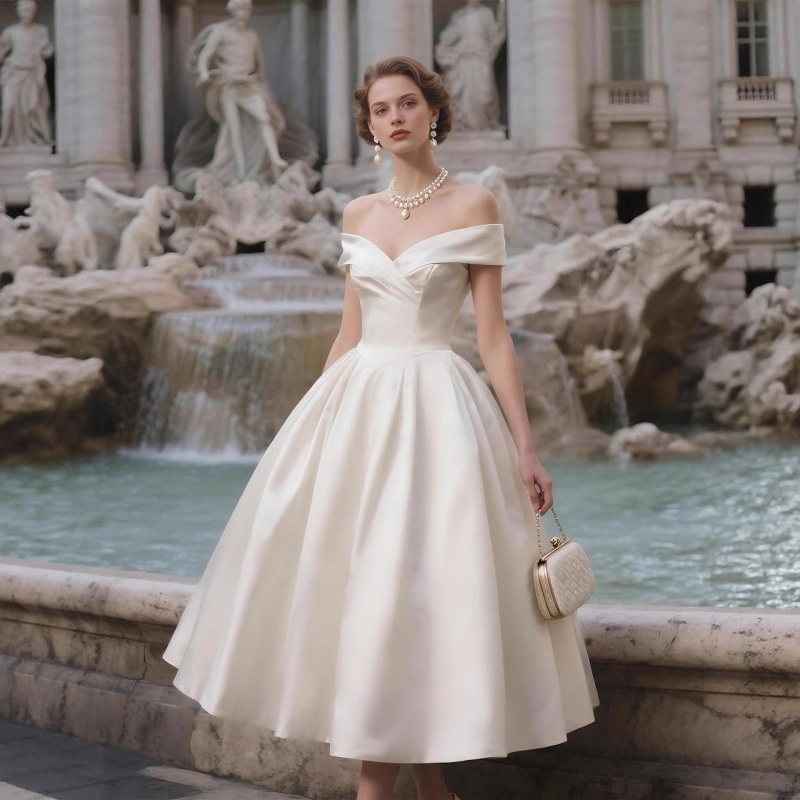 White off-shoulder strapless l - Photography Lighting Style recension och pris
