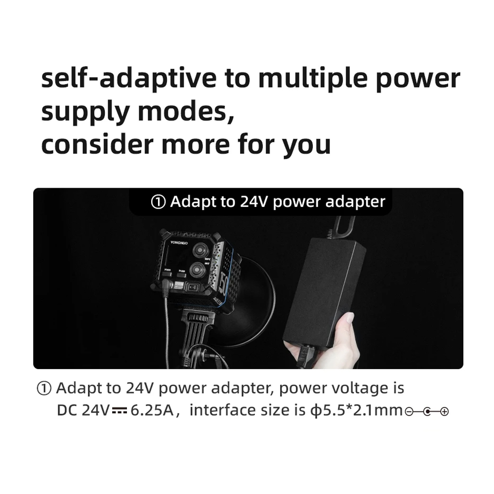 Yongnuo 24V 6.25A DC Power Ada - Photography Video Lighting Kit recension och pris